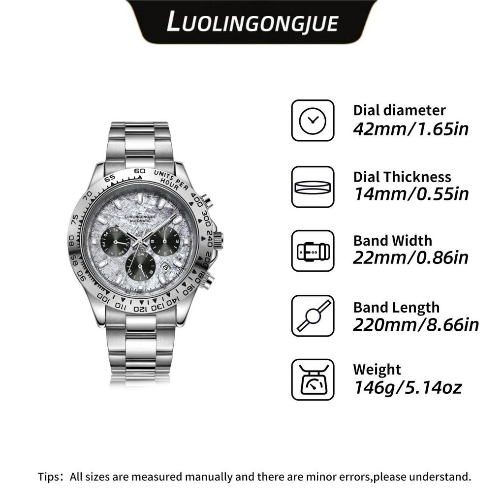 Duke of Lorraine 1954 Men's Multifunctional Waterproof Luminous Automatic Mechanical Watch