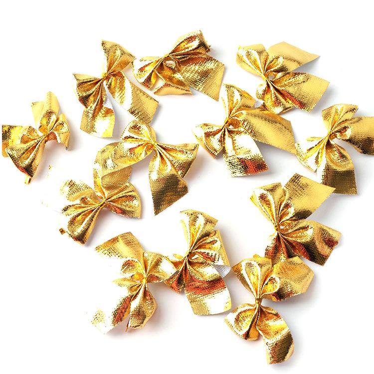50Pcs Christmas Decor Christmas Tree Bow 5.5CM Red Velvet Bow Xmas Tree Ornaments Home New Year 2026 Home Decoration Mini Bows