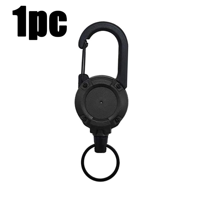1/2PC Extendable Retractable Holders Wire Rope Keychain Anti-theft Elastic Keychain Sporty Retractable Key Ring Outdoor Tool