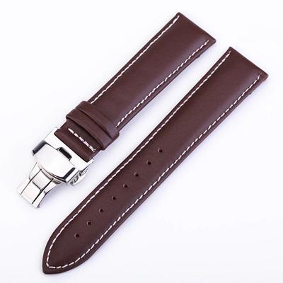 Replacement Genuine Leather Watch Strap 12mm 14mm 16mm 18mm 19mm 20mm 22mm 24mm Watch Band Butterfly Buckle Watchband Bracelet