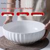 Youxia Pure White Shell-Edge Ceramic Serving Bowl