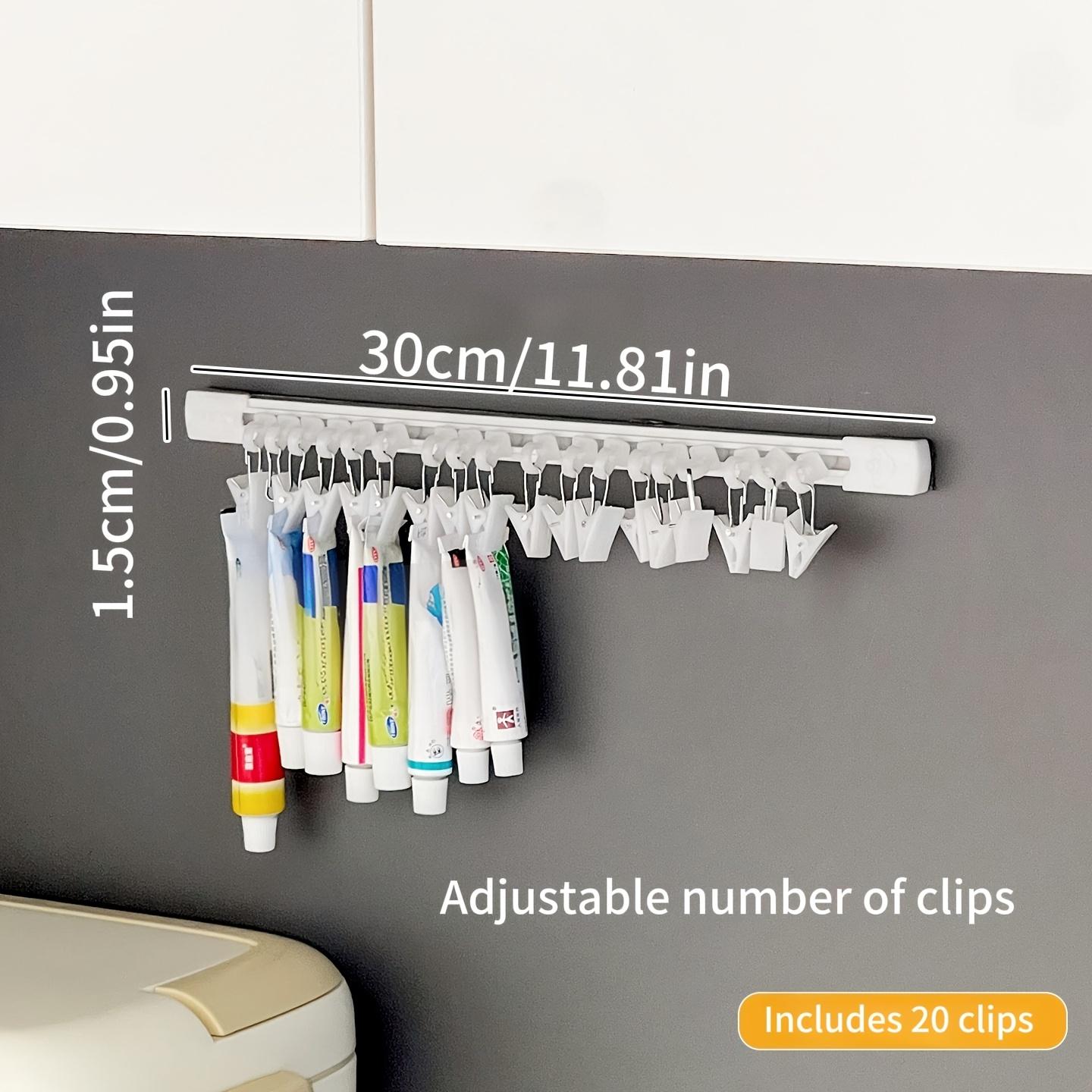 Набор из 20 крючков-роликов - Универсальные зажимы для организации бутылок, кабелей, шляп и домашнего декора