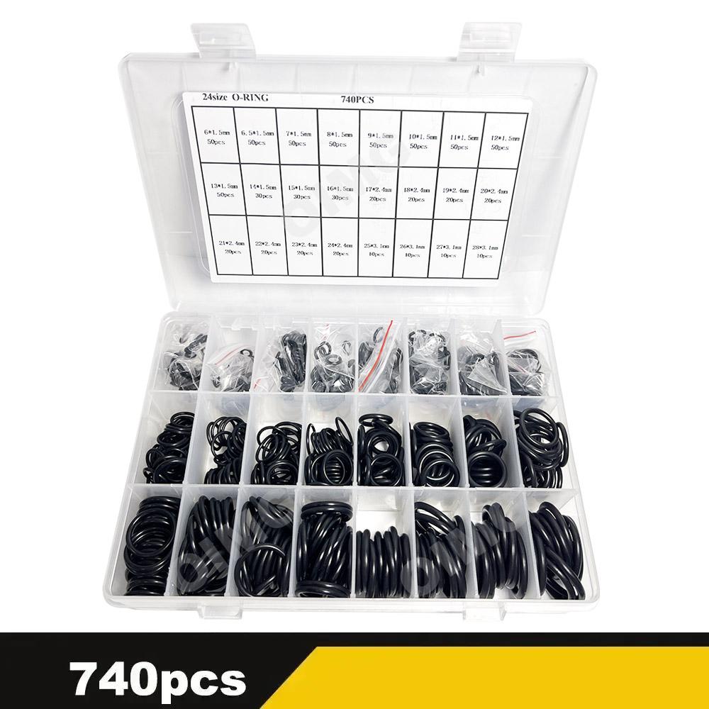 419Pcs 32 Sizes Metric O-Ring Kit Nitrile Rubber Seals O Rings Washer for Faucet Professional Plumbing Automotive Gaskets 740pcs