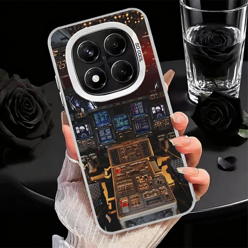 

Aviation Aeroplane Pilot Cockpit Soft Phone Case for Samsung Galaxy S24 S25 FE S26 Edge S23 Ultra S22 Plus S21 + Shockproof Cove Redmi Note 13 Pro 5G