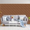 20PC Detachable Wall Tiles Waterproof Brick Stone Kitchen Wall Panels Living Room Peel and Stick 3D Brown Wallpaper Hotel