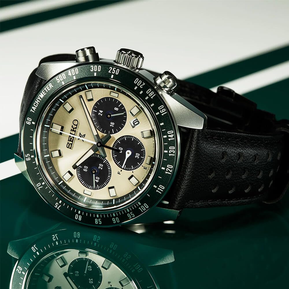 Seiko SSC943 Prospex Speedtimer Modern Design Men's Watch, Beige,