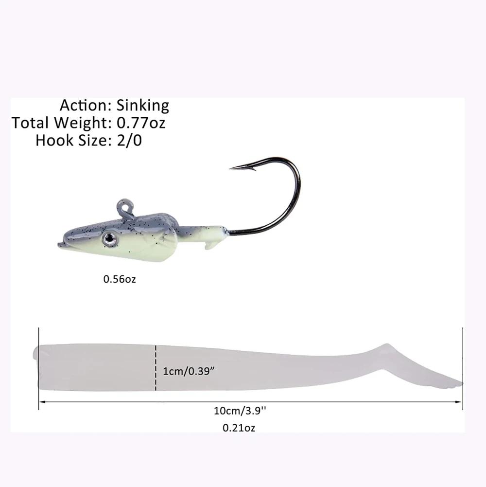5Pcs Jig Head Soft Artificial Bait Kit Paddle Tail Trout Winter Fishing Lure Set Silicone Wobbler For Trolling Sea Bass Swimbait