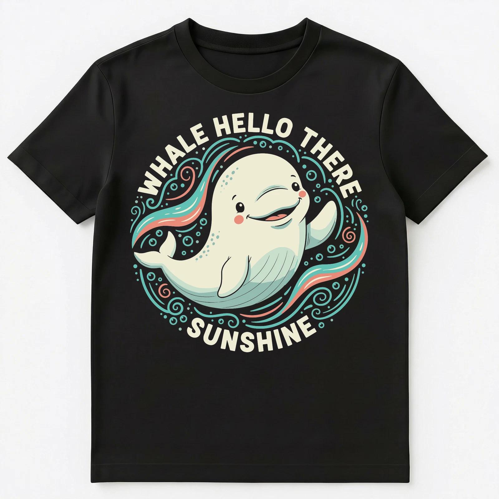 

Whale Hello There Sunshine Motivational Art Unisex T-Shirt 4XL