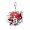 6CM Honkai Star Rail Anime Game Keychain Double-sided Cartoon Figure Lunae Blade Key Ring for Women Car Bag Phone Pendant Gifts