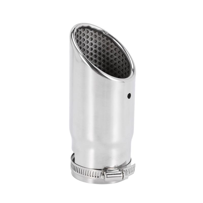 2Pcs for Mercedes Benz C180 Car Exhaust Muffler Tip Stainless Steel Pipe Chrome Modified Car Rear Tail Throat Liner Accessories