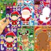Christmas Tree Snowman Make-a-face Stickers Cartoon Santa Claus Stickers Party