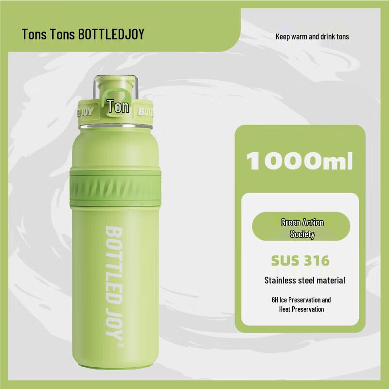 TonTon Dual-Drink Insulated Stainless Steel Water Bottle