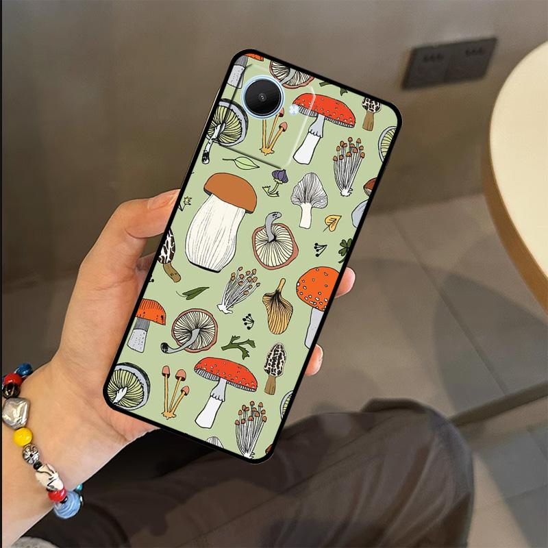 Mushroom Pattern Case For Realme C63 C61 C55 C51 C53 C25 C65 C67 C71 C75 GT6 GT7 Pro 11 12 13 14 15 Pro Plus