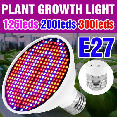 E27 LED Grow Light Bulb Full Spectrum Phyto Lamp Indoor Hydroponics Plant Flower Seedling Vegetable Cultivation Growing Lights