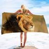 Lion Pattern Series Seaside Vacation Beach Towel Swimming Bath Towel Sports Towel