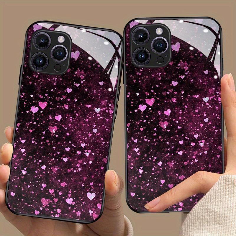Iphone16 Mobile Phone Case Love 17promax Tempered Glass Case Apple 17AIR Protective Case 15pro