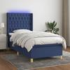 VidaXL Slatted Bed Base with Mattress and LED, Upholstered Bed, Single Bed, Adult Bed for Interior Bedroom, 3139083