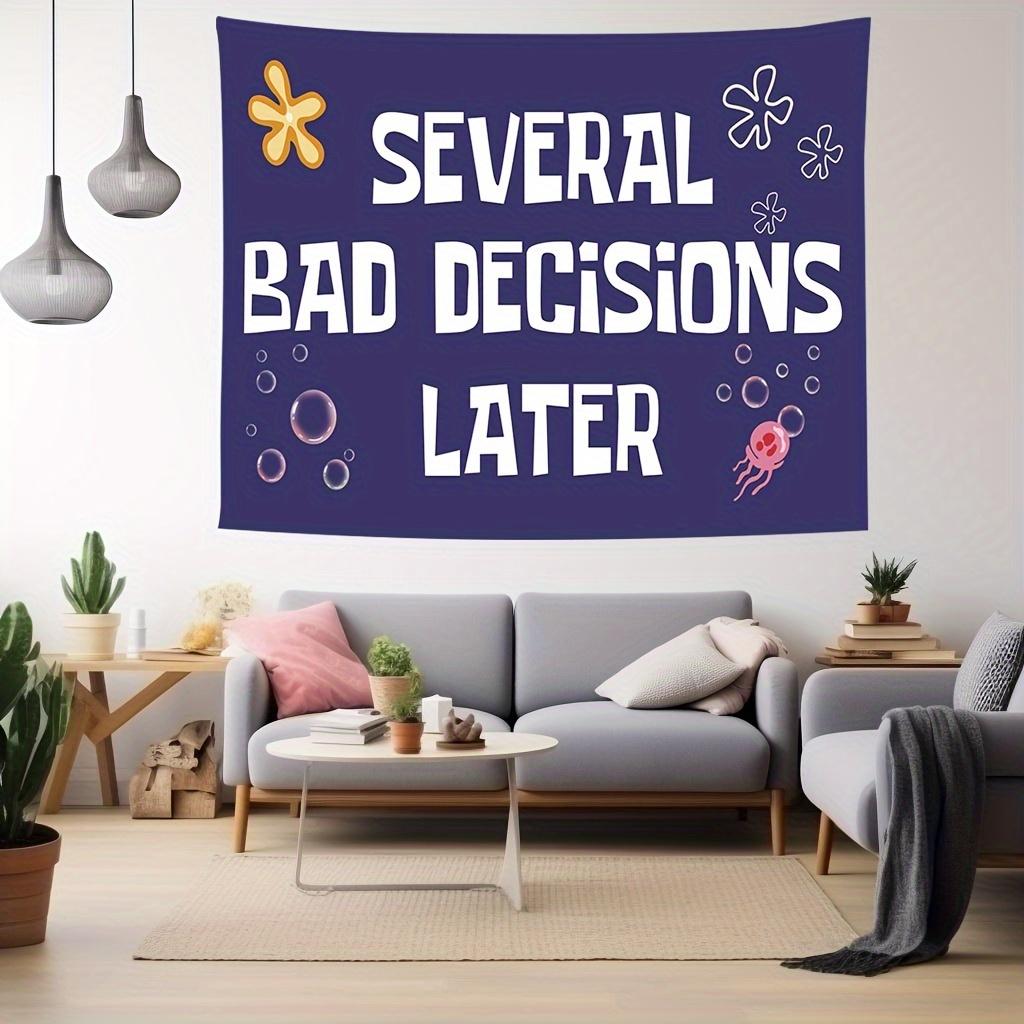 

New Anime Print Tapestry Funny Pattern Wall Decor for Dorm Bedroom Atmosphere Background Cloth 74x94cm(29x37in)