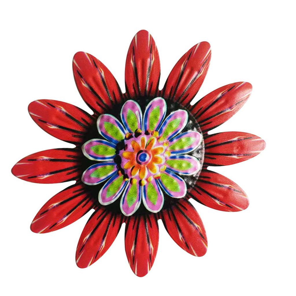 Vintage Styles Metal Flower Wall Art Durability Craftsmanships Iron Flower Wall Sculpture For Bedroom Garden Metal Floral