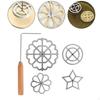 5Pcs Rosette Iron Set Cookies Maker Cooking Easy To Use Rosettes Timbale