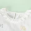 Girls' 2026 Summer Embroidered Cotton T-Shirt & Skirt Set