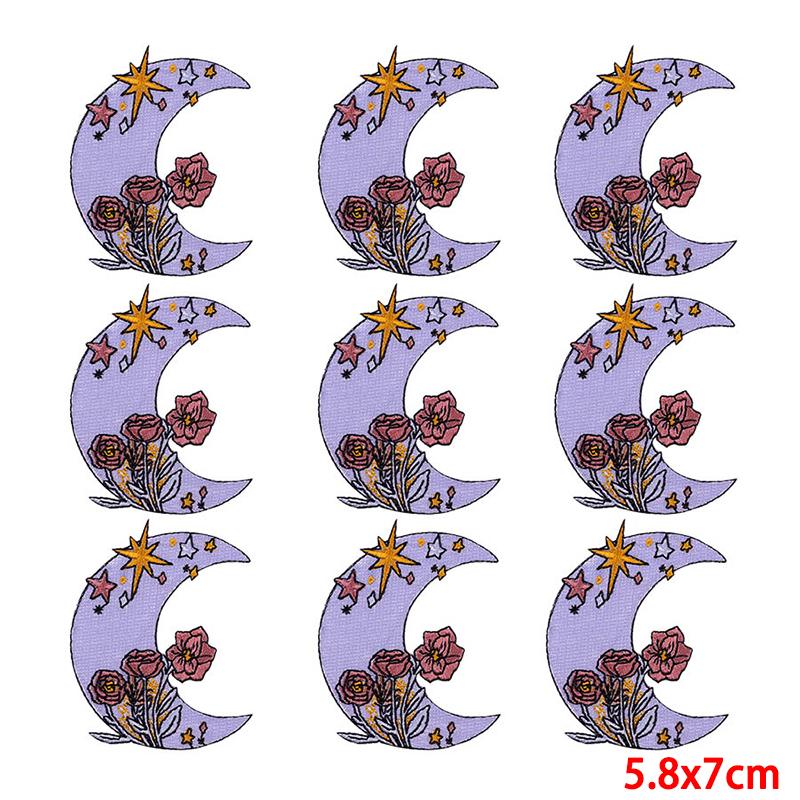 10 unids/lote, venta al por mayor, parche bordado, parches para planchar para ropa, parches para ropa, chaquetas, apliques de decoración, suministros para coser