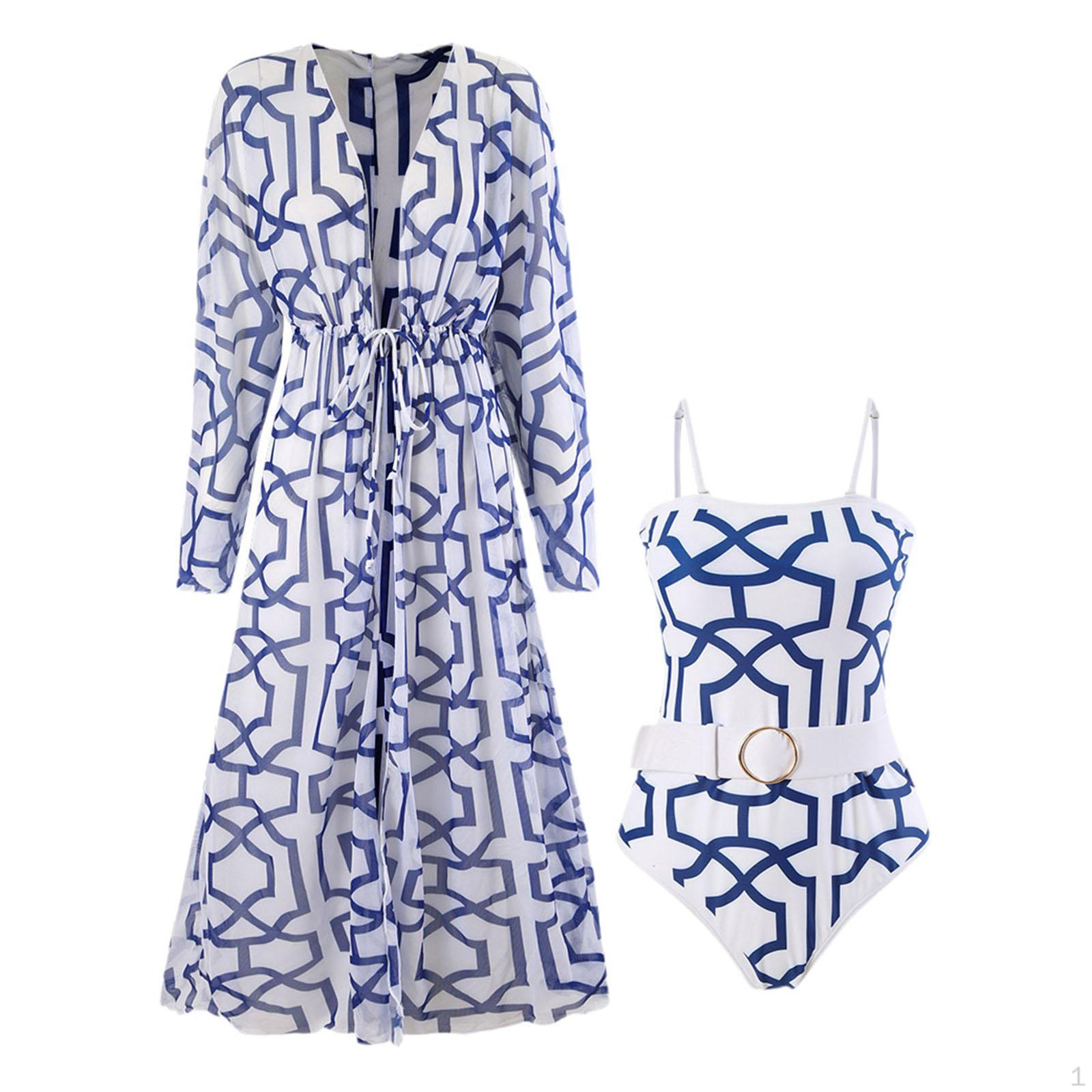 

Chic Bikini Ensemble for Women s Beach Getaway S_White Belt