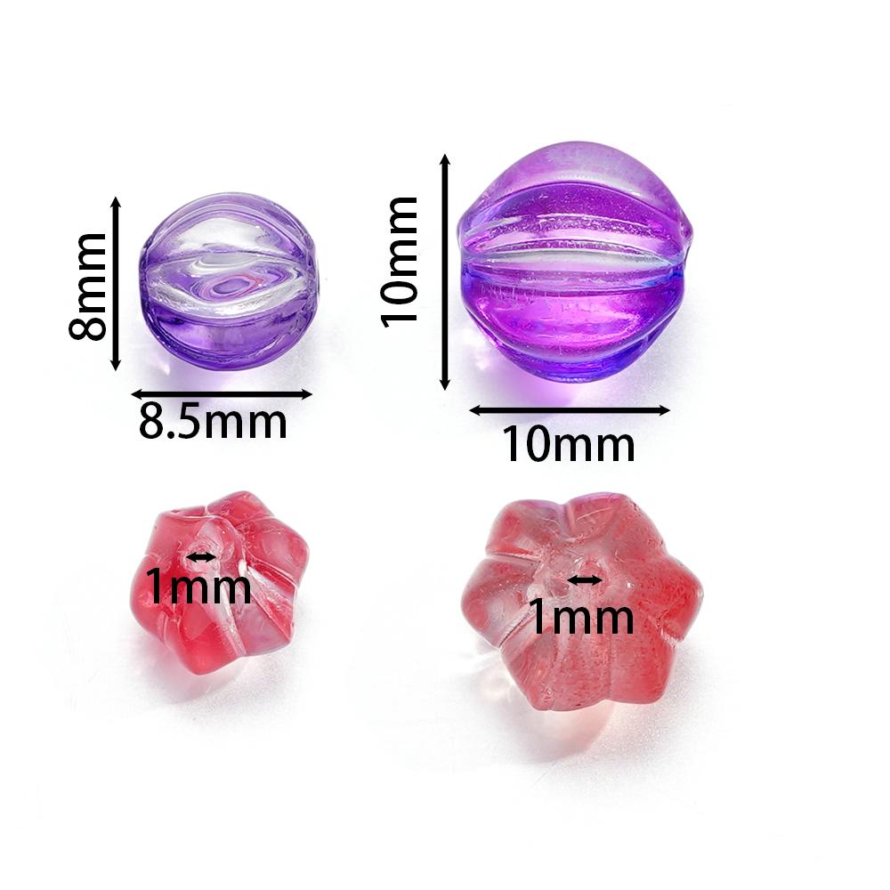 20/50pcs 8mm Glass Pumpkin Beads Spacer Bead for Bracelet Necklace Earrings Keychain DIY Halloween Jewelry Making Accessories