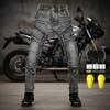 Motorrad Schutzhose Kevlarverstärkt Reißfest Stretch-Denim Sturzsicher Retro Lässige Fahrbekleidung