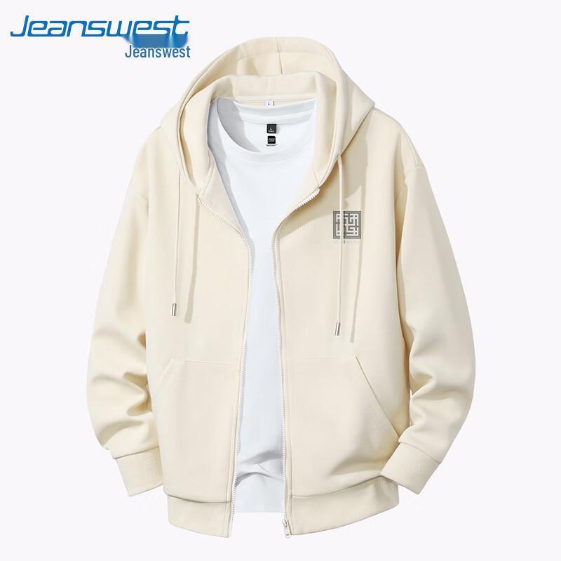 Jeanswest Men's Hooded Full-Zip Sweatshirt Jacket