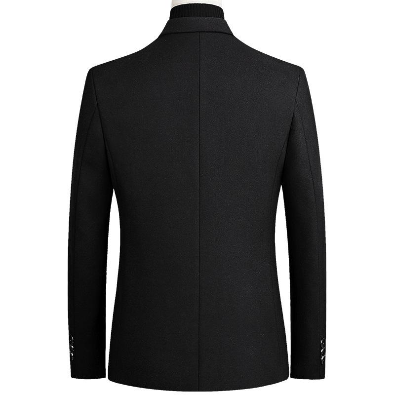 Autumn and Winter Men's Jacket Woolen Small Suit Business Men's Casual Jacket Single Suit Top