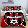 FC Spartak Trnava Pattern Bedding Home Decoration Birthday Gift (1 * duvet cover + 2 * pillowcase, without core)