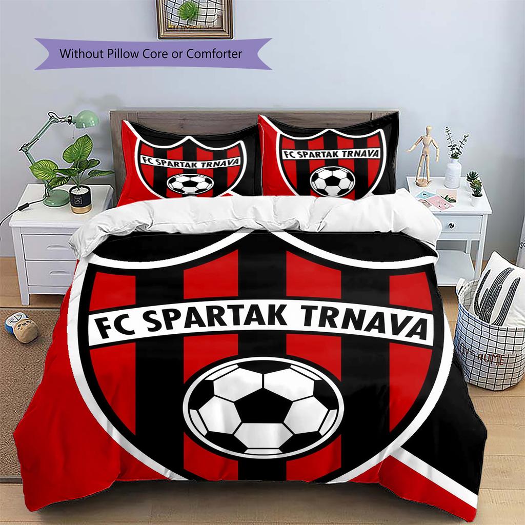 FC Spartak Trnava Pattern Bedding Home Decoration Birthday Gift (1 * duvet cover + 2 * pillowcase, without core)