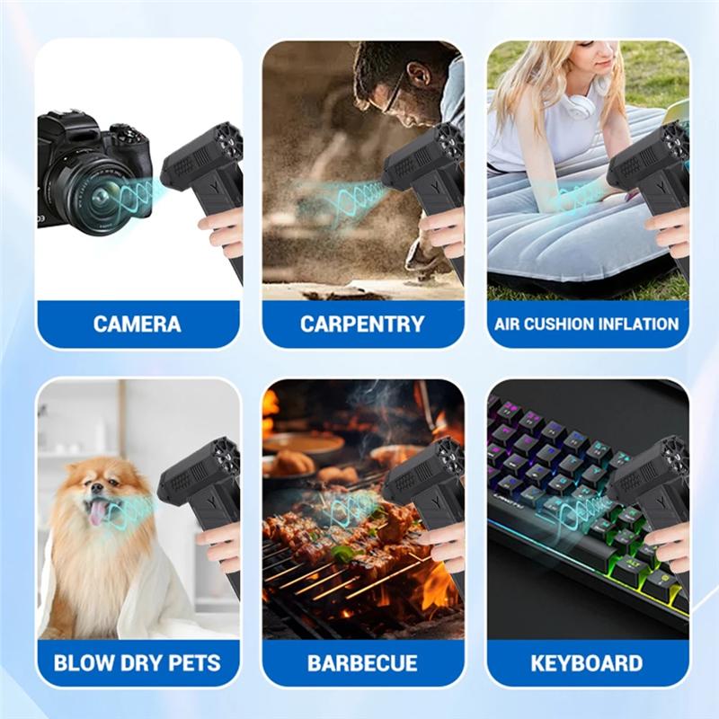 Car Dryer 130000RPM Reverse Charging Function Dust Type-C Fast Charging Electric Air Duster