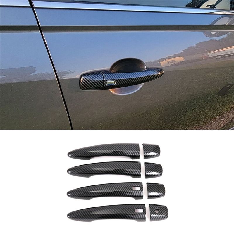 AT-For Nissan Sylphy 2020 2021 2022 Car Outer Door Handle Cover Trim Stickers Accessories ,ABS Carbon Fiber