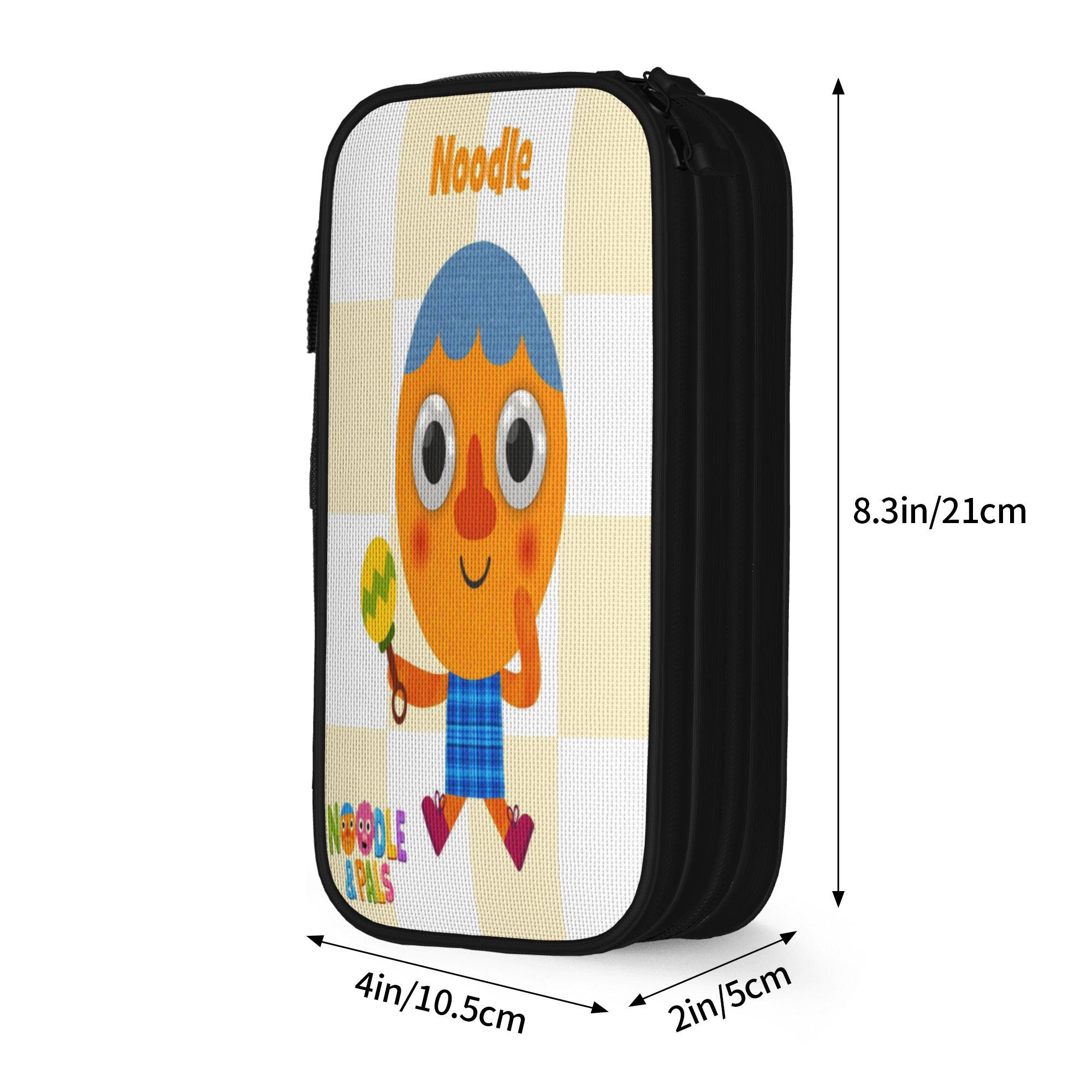Créatif moi ! Trousse à Crayons Noodle & Pals  Trousse à Crayons Porte-Stylos pour Étudiant Grand Sac de Rangement Cadeau Scolaire pour Étudiants Papeterie (as the picture,M)