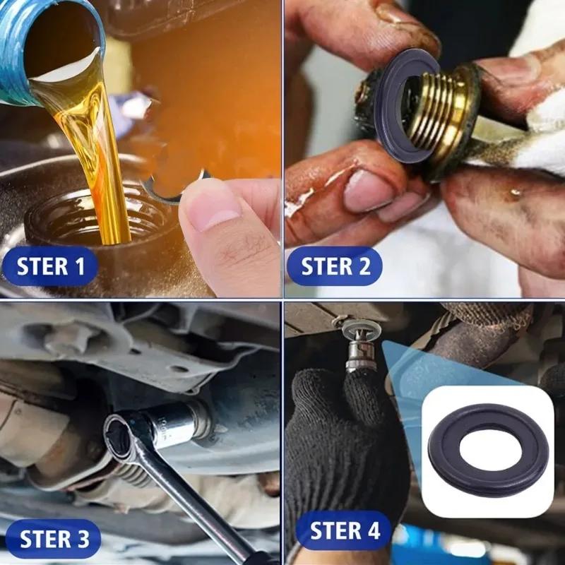 10-100pcs Auto Engine Oil Drain Plug Gaskets for Ford Mazda Citroen Fiat Peugeot Volvo Jaguar Landrover Accessories