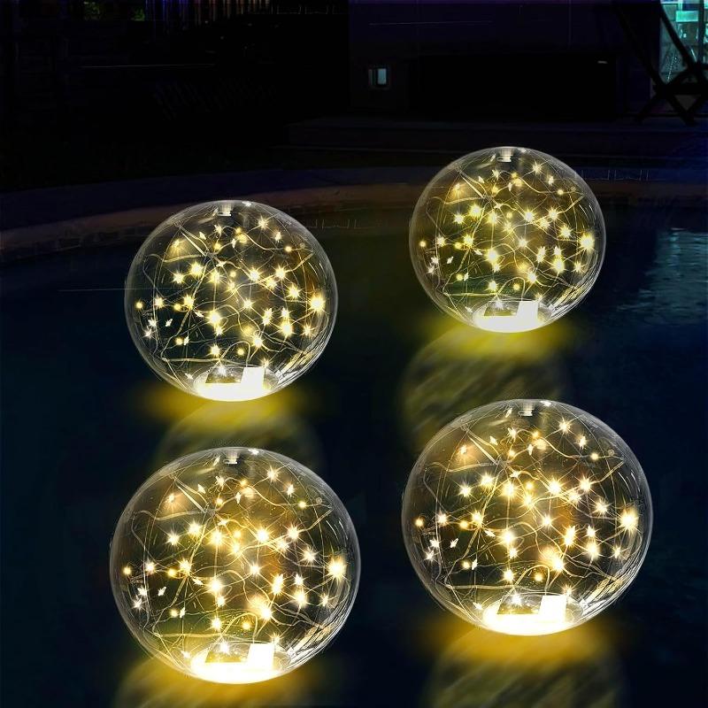 Saules peldošie baseina gaismas LED mirdzošas