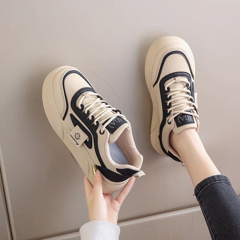 Little White Shoes Female Students Tide Spring Thick Soles Heightening Breathable Shoes Street Shooting Women's Board Shoes