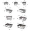 Stainless Steel Rectangular Container for Leftover Stackable Food Storage Bowl with Lid Multipurpose Lunch Holder