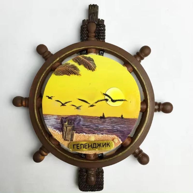 Ukraine Tourist Souvenirs Fridge Magnets Swallow Castle Mini Picture Frame Creative Home Decoration Resin Magnetic Stickers