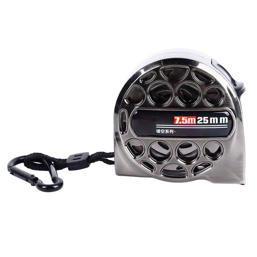 7.5M Nickel Plated Tape Measure Waterproof Rust Resistant Portable Hollow Tape Ruler for Home