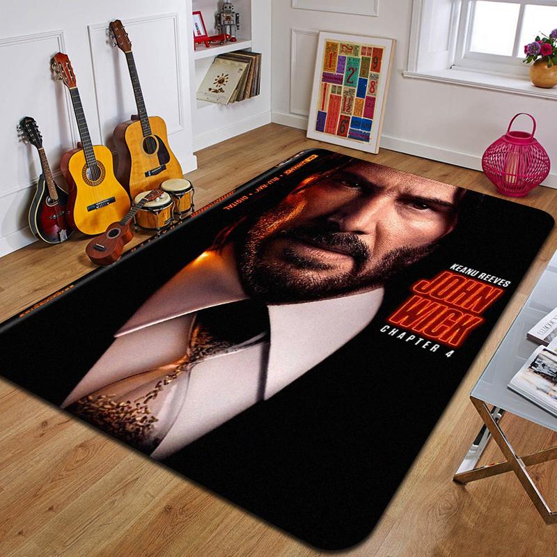 Tappeto stampato J-John Wick, tappetino da yoga alla moda, tappeto decorativo per camera da letto, soggiorno, bagno, tappetino decorativo per pavimento, regalo di compleanno