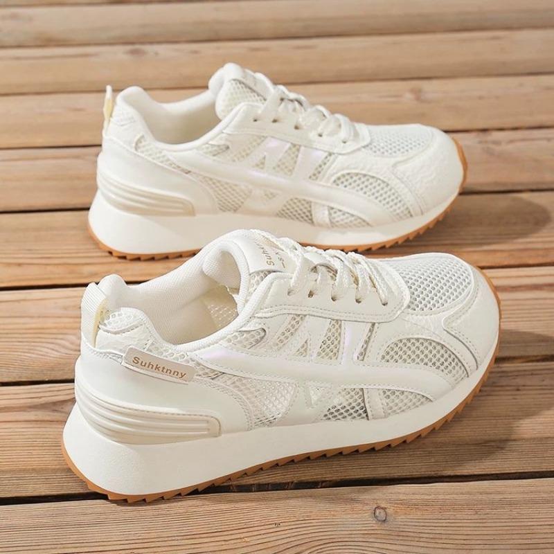 College style mesh breathable sneakers summer rubber sole fashion running shoes student leisure