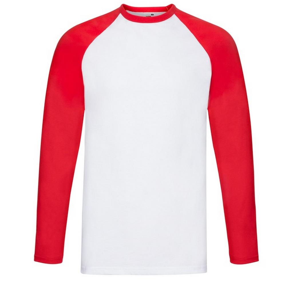 Fruit Of The Loom Mens Valueweight Long-Sleeved Baseball T-Shirt