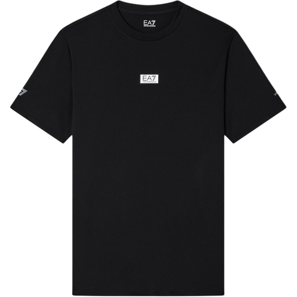 Emporio Armani EA7 Solid Color Crew Neck Logo T-Shirt Men tops 7M001370-AF17770-UC001 S