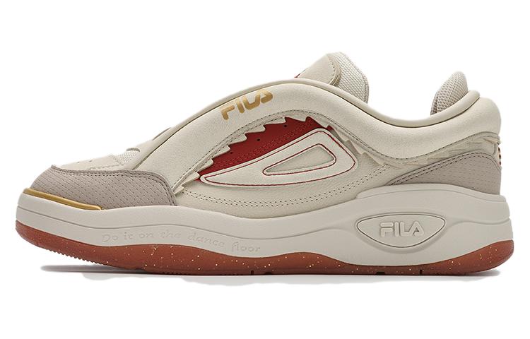 Men's Sneakers FILA MIX 2 Abrasion Resistant Low top Skateboard Shoes Men's Beige Red