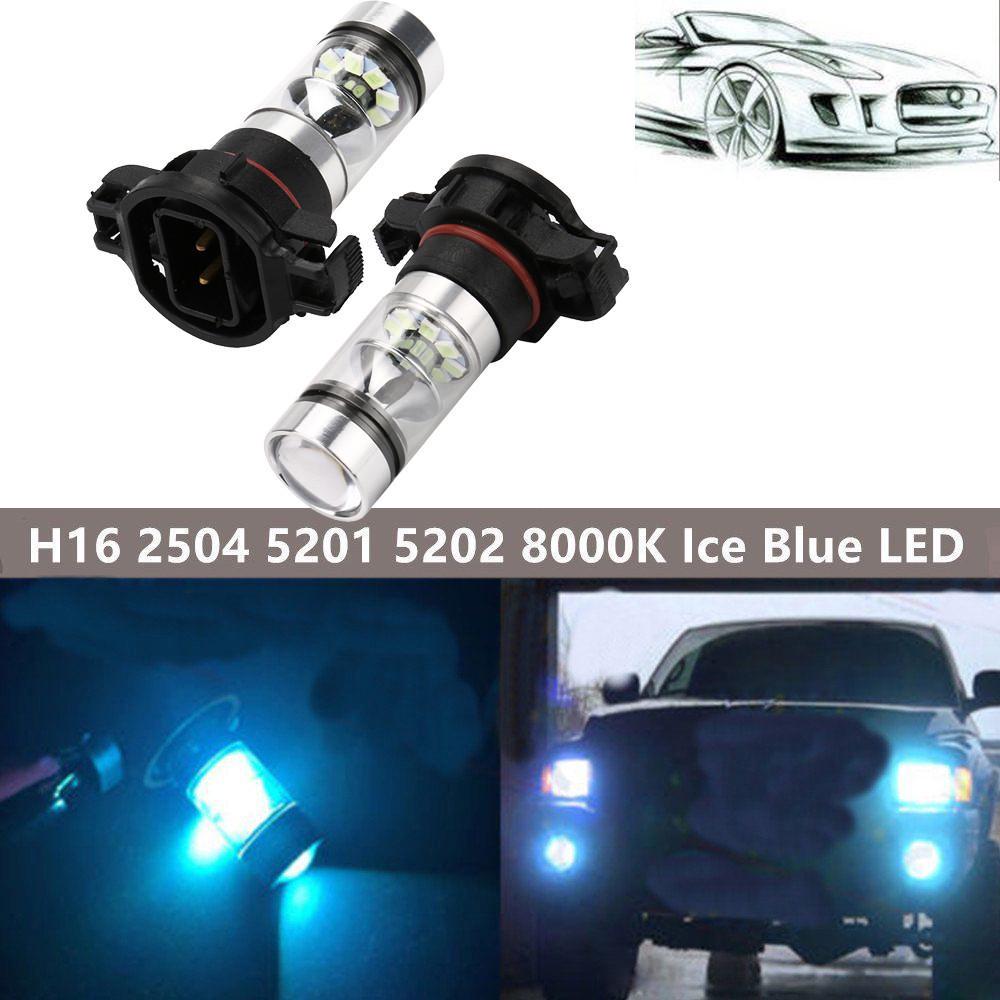 H11 H8 100W LED DRL Fog Driving Light 12000LM High Power DRL Lamp 8000K Ice Blue