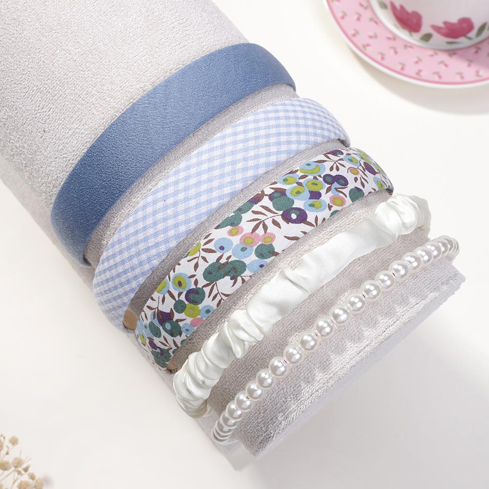 5pcs Set Fashion Women  Headdress Cloth Hair Bands Headband Girls Hairband Hair Hoop Female Hair Accessories Headwear
