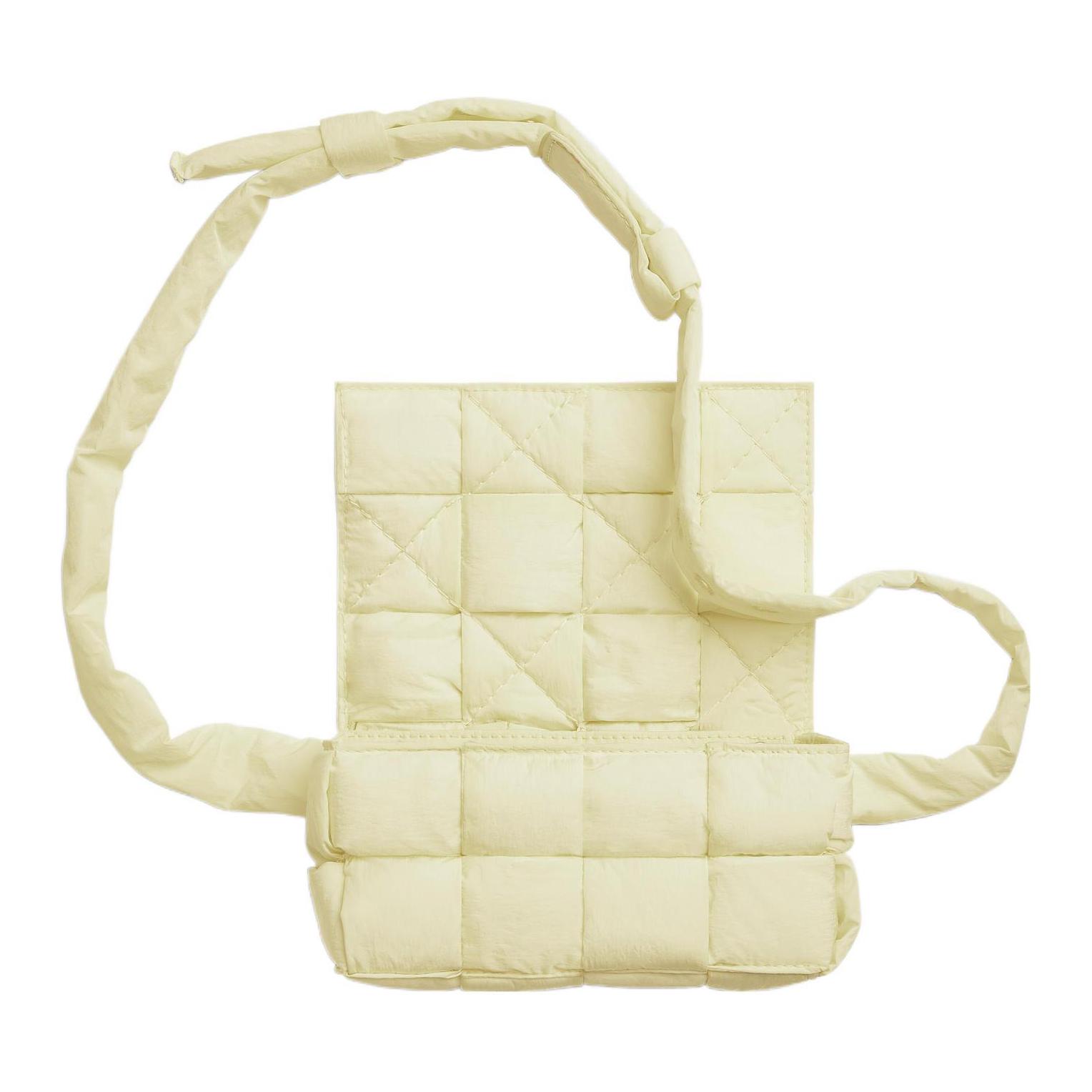 

Bottega Veneta Cassette Solid Color Woven Design Magnetic Closure Nylon Waist Bag Mini Men Waist Bag Lemon-Yellow 679763VBO807407 Basic Set (Bag+Dust Bag)